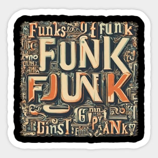 Funky Retro Art Sticker